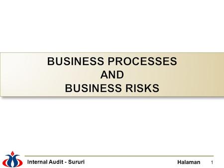 BUSINESS PROCESSES AND BUSINESS RISKS