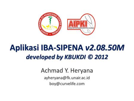 Aplikasi IBA-SIPENA v M developed by KBUKDI © 2012