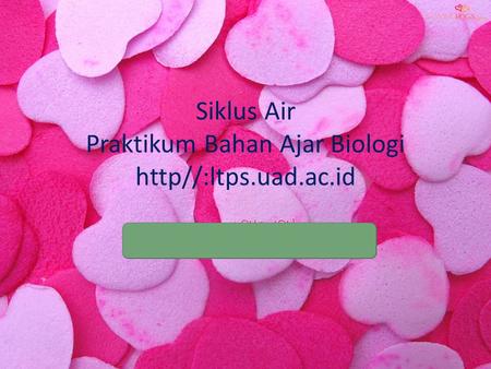 Siklus Air Praktikum Bahan Ajar Biologi http//:ltps.uad.ac.id