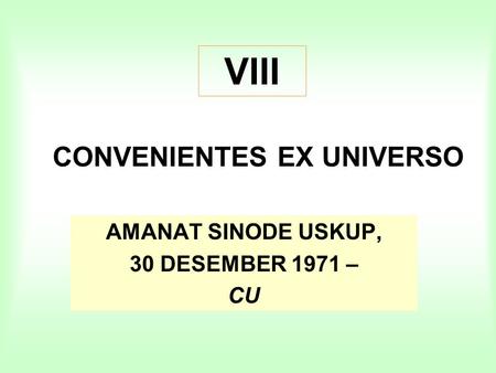 CONVENIENTES EX UNIVERSO