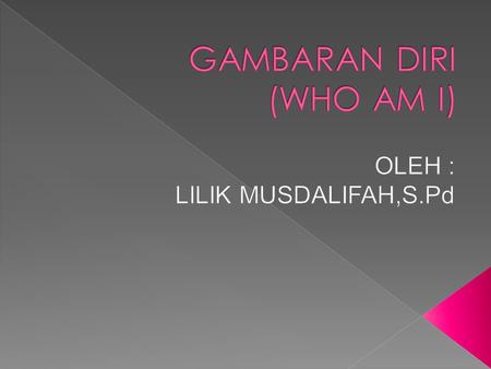 GAMBARAN DIRI (WHO AM I)