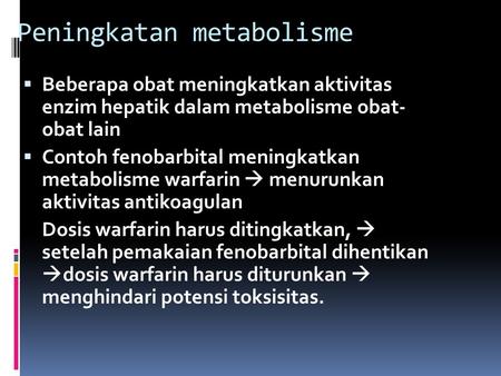 Peningkatan metabolisme