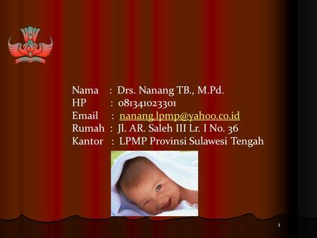 Nama    :  Drs. Nanang TB., M.Pd. HP : 