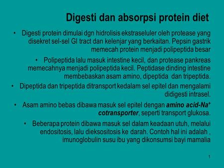 Digesti dan absorpsi protein diet