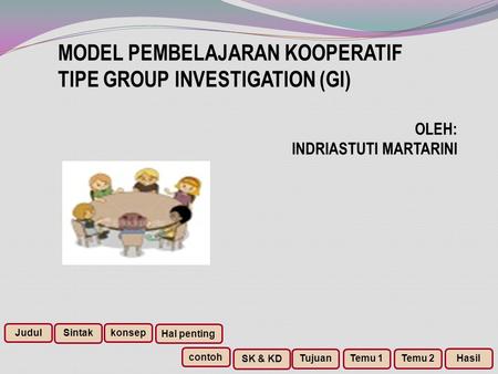 MODEL PEMBELAJARAN KOOPERATIF TIPE GROUP INVESTIGATION (GI)