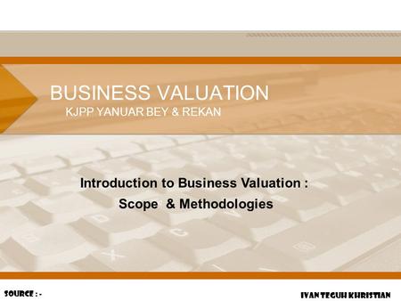 Introduction to Business Valuation :