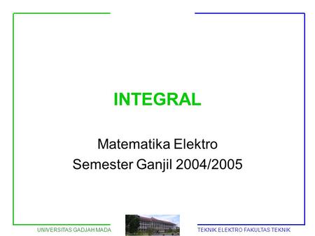 Matematika Elektro Semester Ganjil 2004/2005