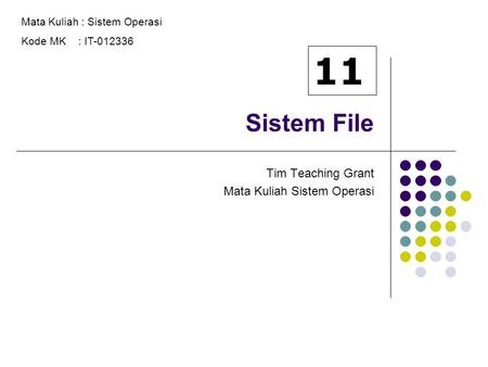 Tim Teaching Grant Mata Kuliah Sistem Operasi