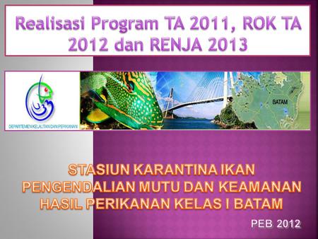 Realisasi Program TA 2011, ROK TA 2012 dan RENJA 2013