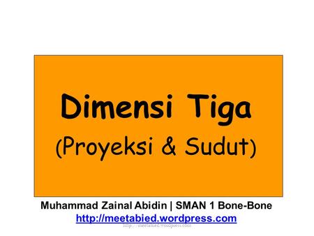 Muhammad Zainal Abidin | SMAN 1 Bone-Bone