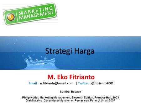 Strategi Harga M. Eko Fitrianto | Twitter Sumber Bacaan