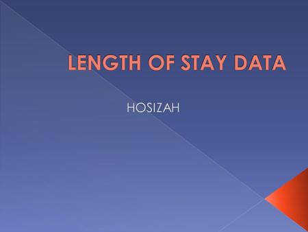 LENGTH OF STAY DATA HOSIZAH.