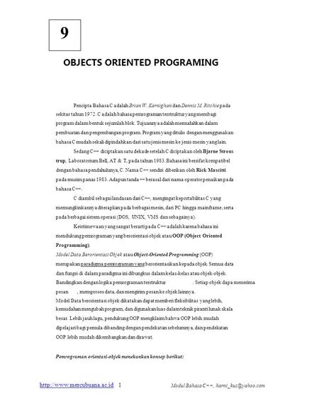 OBJECTS ORIENTED PROGRAMING