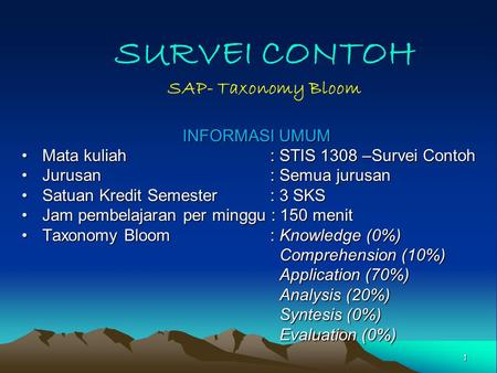 SURVEI CONTOH SAP- Taxonomy Bloom