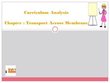 Curriculum Analysis Chapter : Transport Across Membrane
