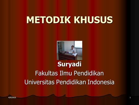 Suryadi Fakultas Ilmu Pendidikan Universitas Pendidikan Indonesia