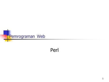 Pemrograman Web Perl.