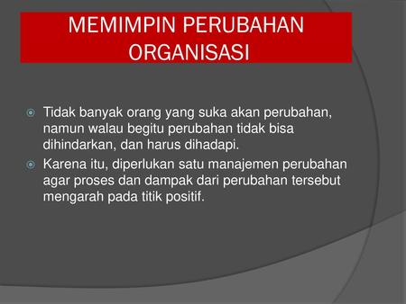 Manajemen Perubahan Dan Inovasi Ppt 2021