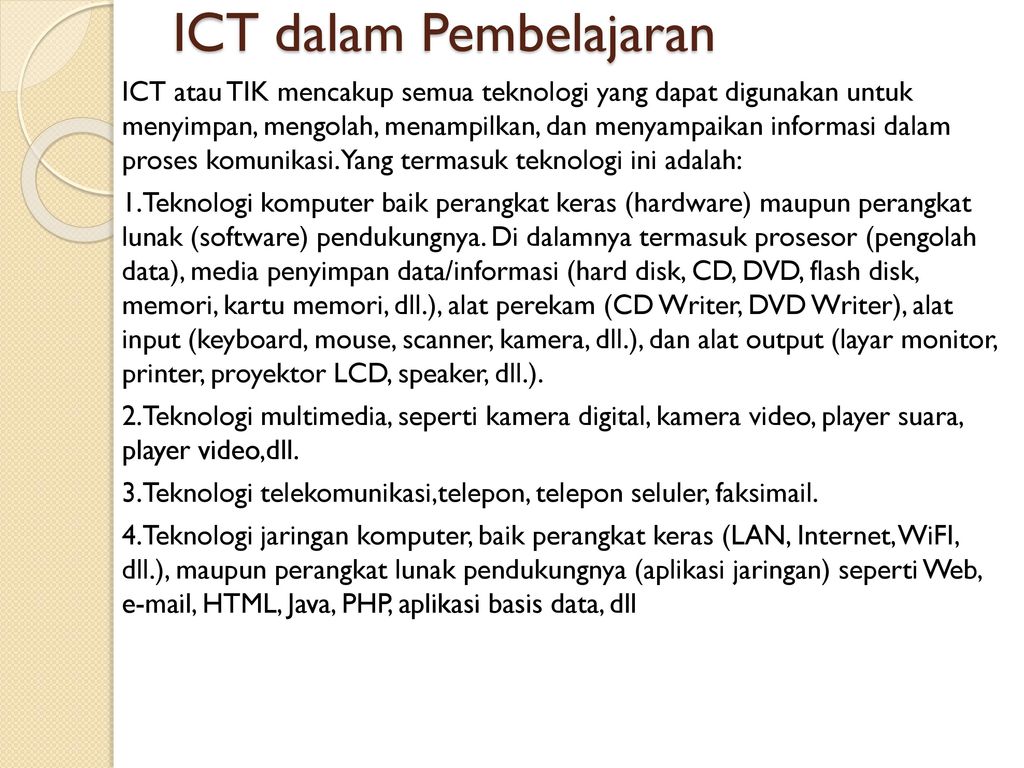 ICT dalam Pembelajaran