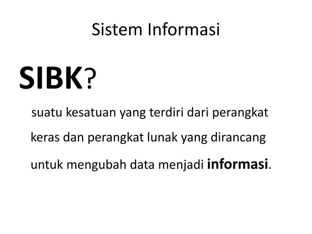 Sistem Informasi SIBK.