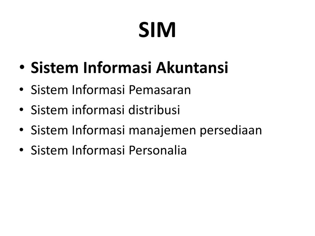 SIM Sistem Informasi Akuntansi Sistem Informasi Pemasaran