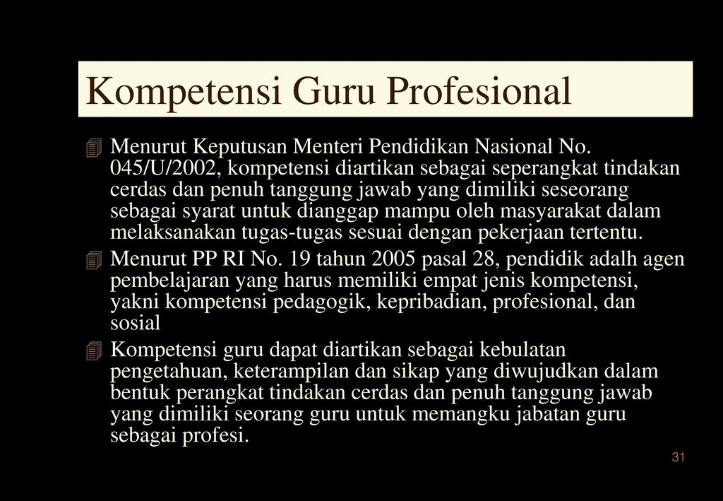 Kompetensi Guru Profesional