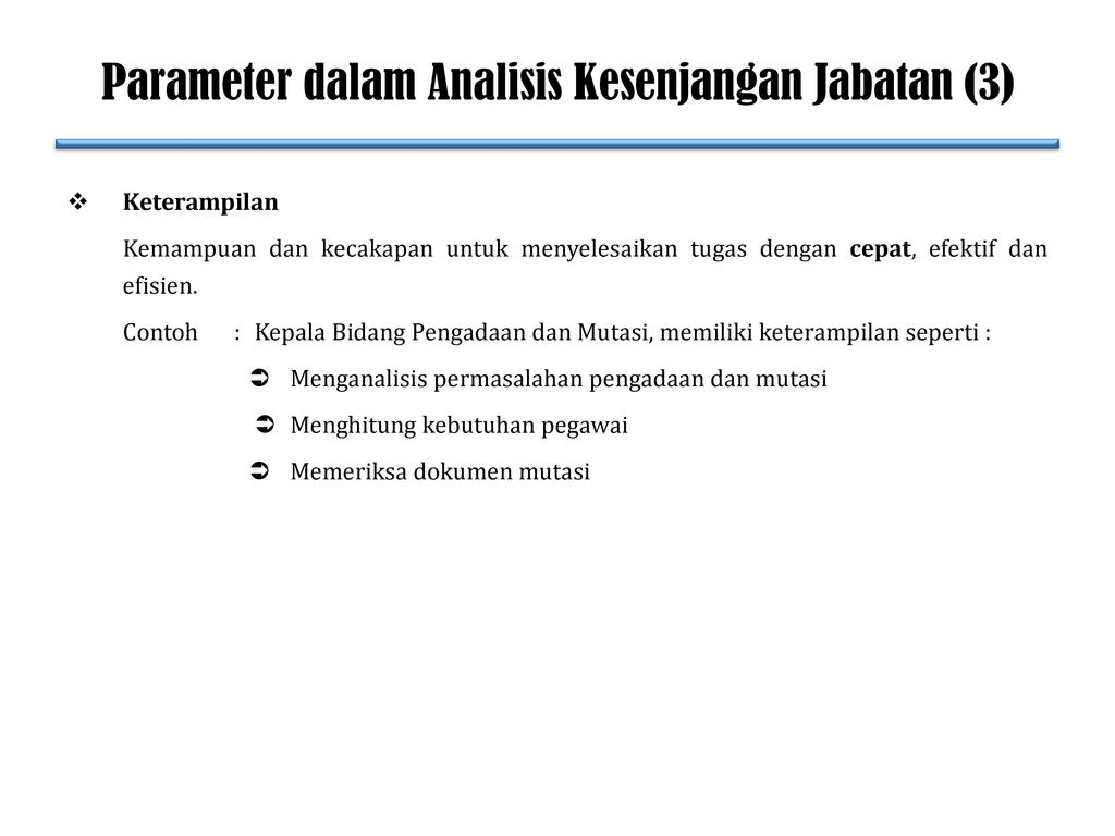 Parameter dalam Analisis Kesenjangan Jabatan (3)