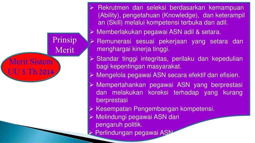 Prinsip Merit Merit Sistem UU 5 Th 2014