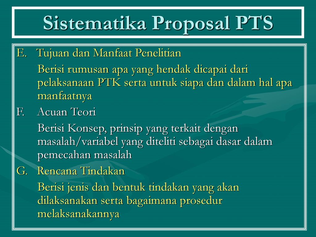 Sistematika Proposal PTS