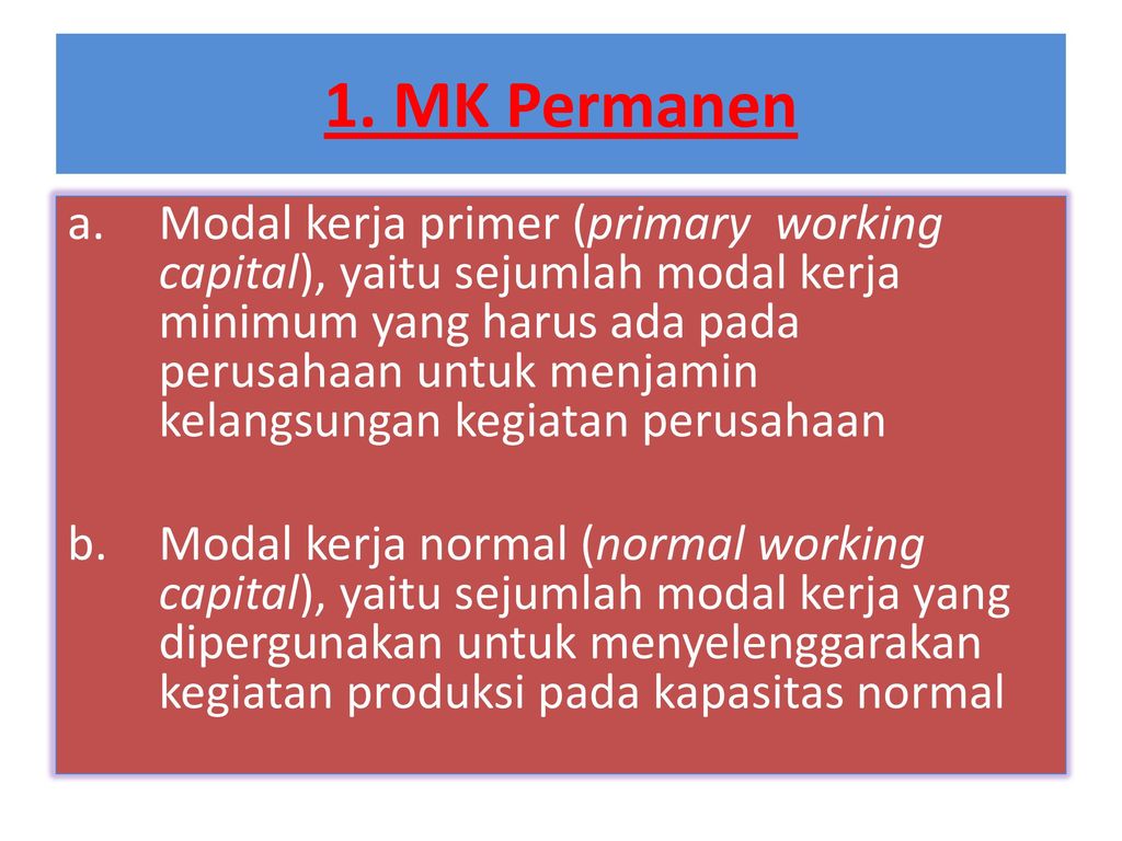1. MK Permanen