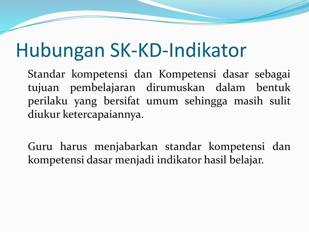 Hubungan SK-KD-Indikator