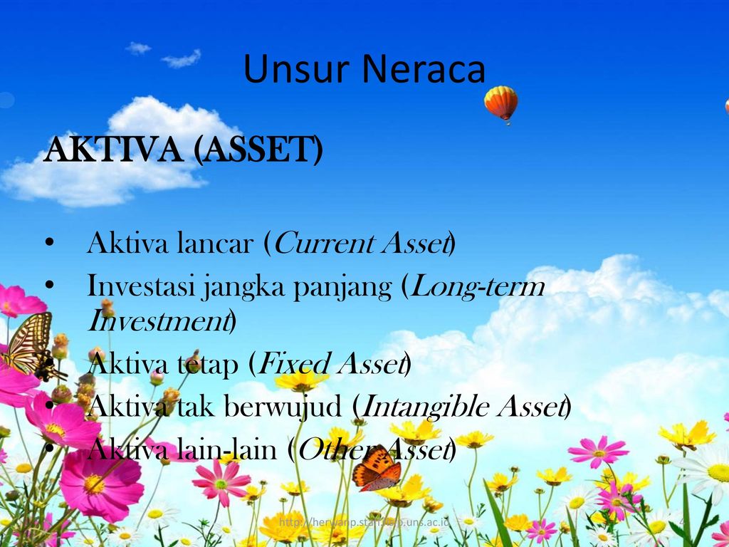 Unsur Neraca AKTIVA (ASSET) Aktiva lancar (Current Asset)