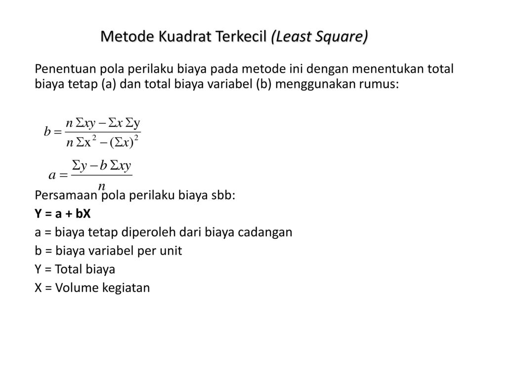 Metode Kuadrat Terkecil (Least Square)