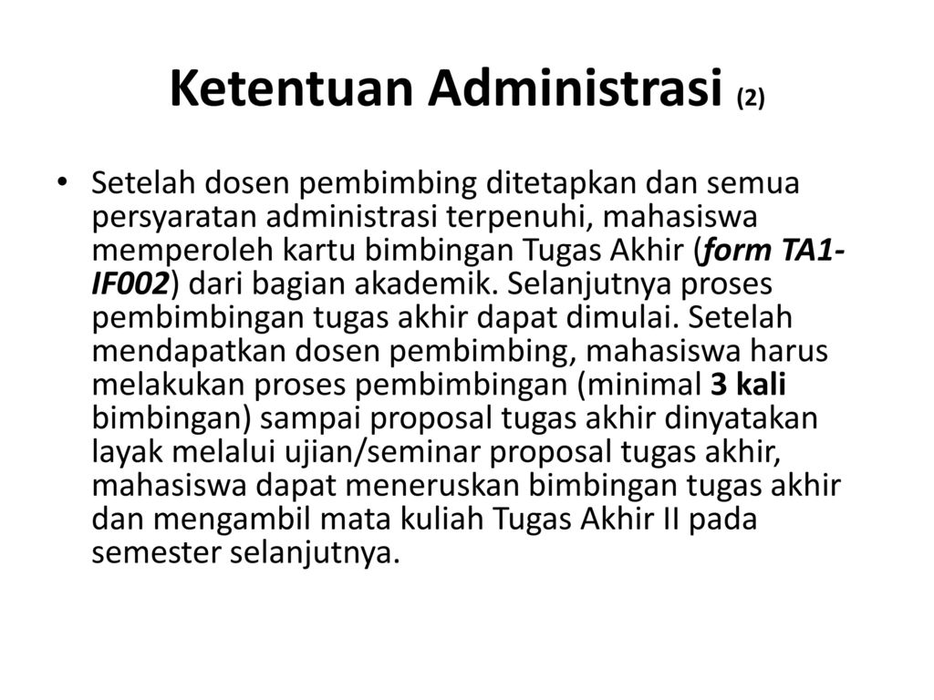 Ketentuan Administrasi (2)
