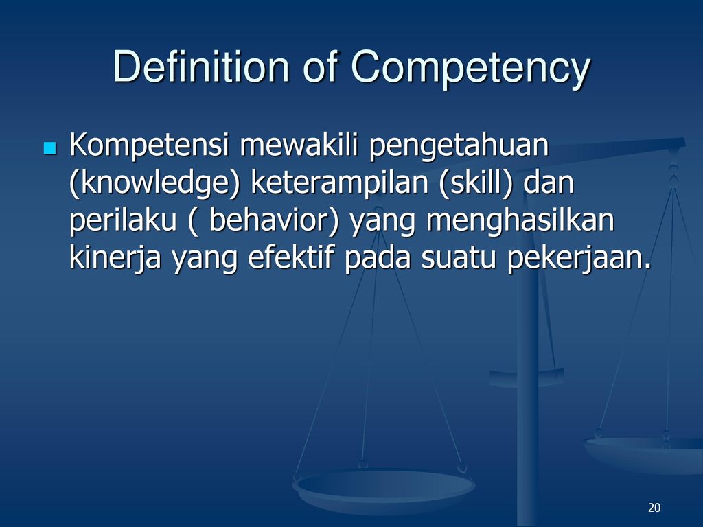 Definition of Competency