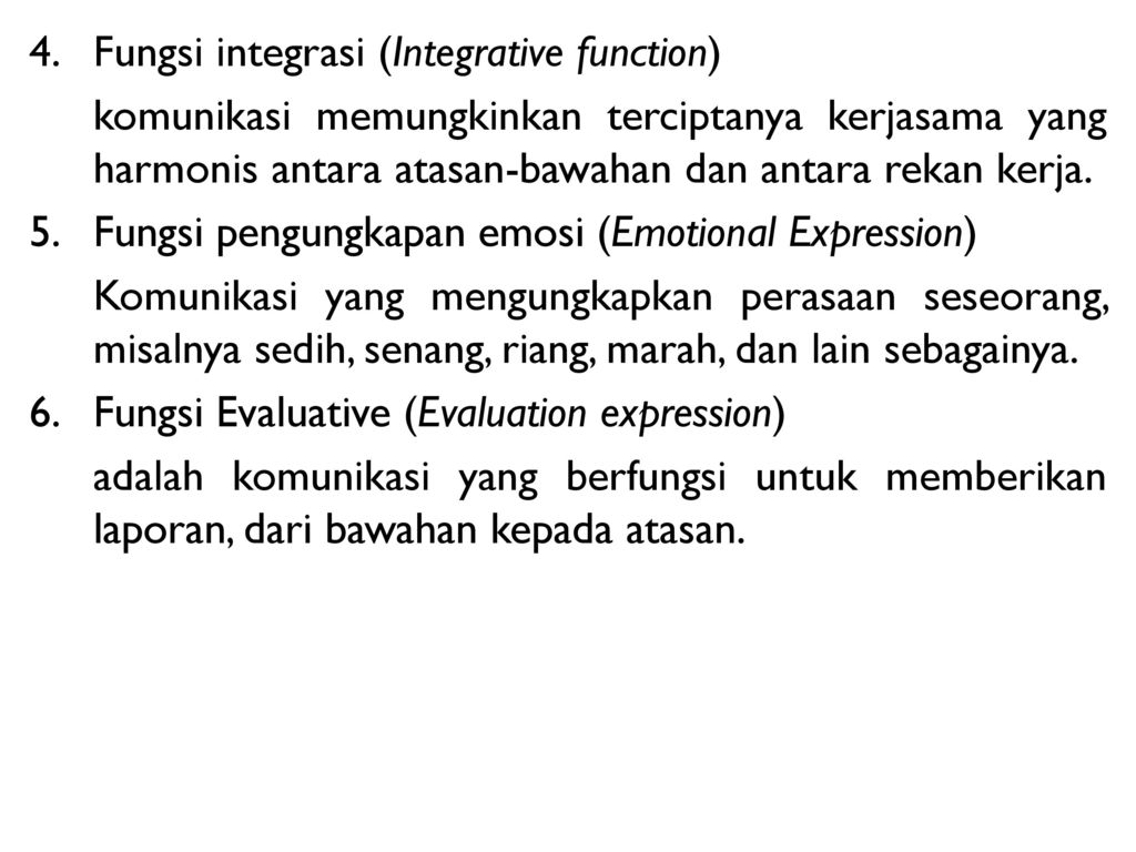 Fungsi integrasi (Integrative function)