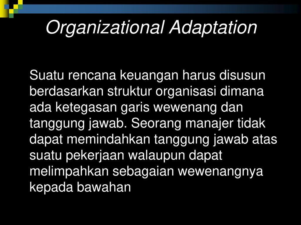 Organizational Adaptation