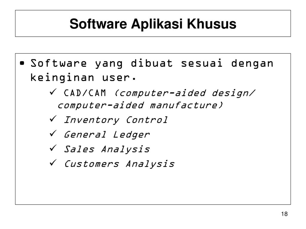 Software Aplikasi Khusus