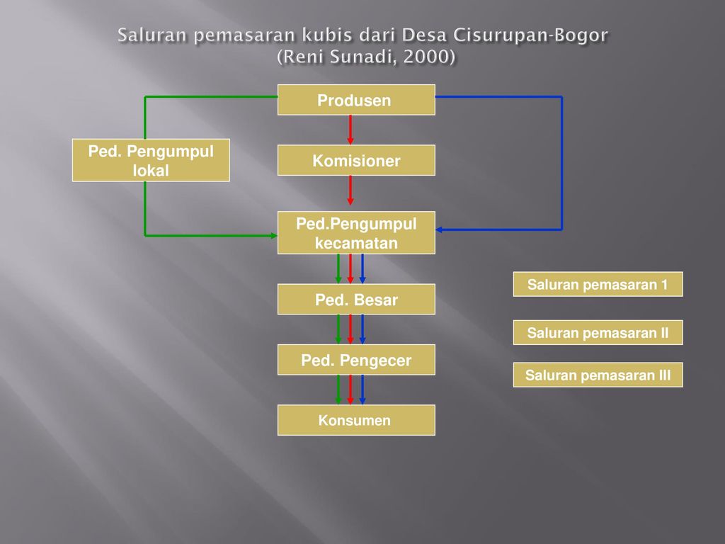 Saluran pemasaran kubis dari Desa Cisurupan-Bogor (Reni Sunadi, 2000)
