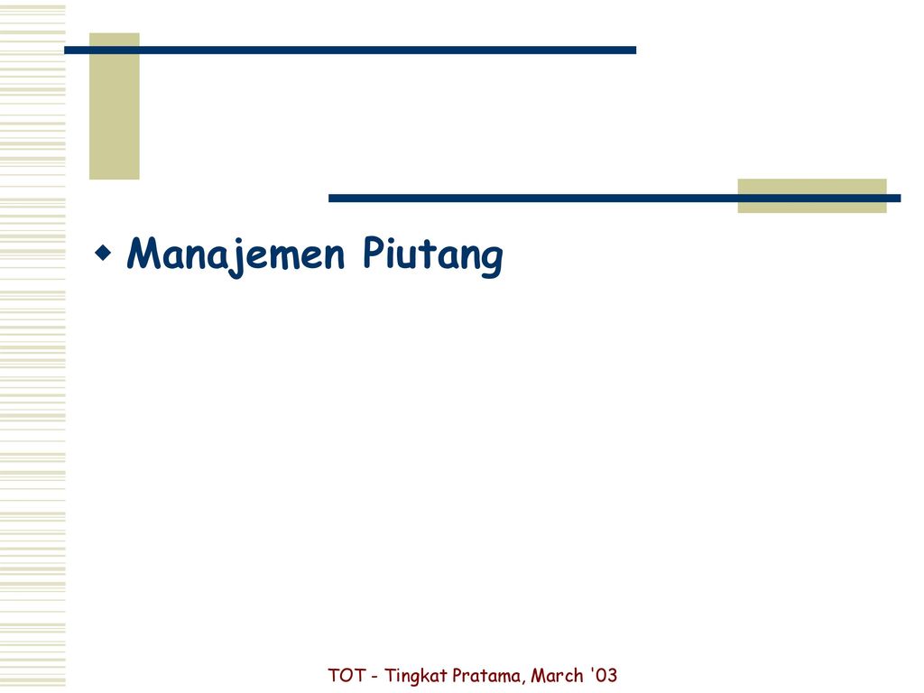 TOT - Tingkat Pratama, March 03