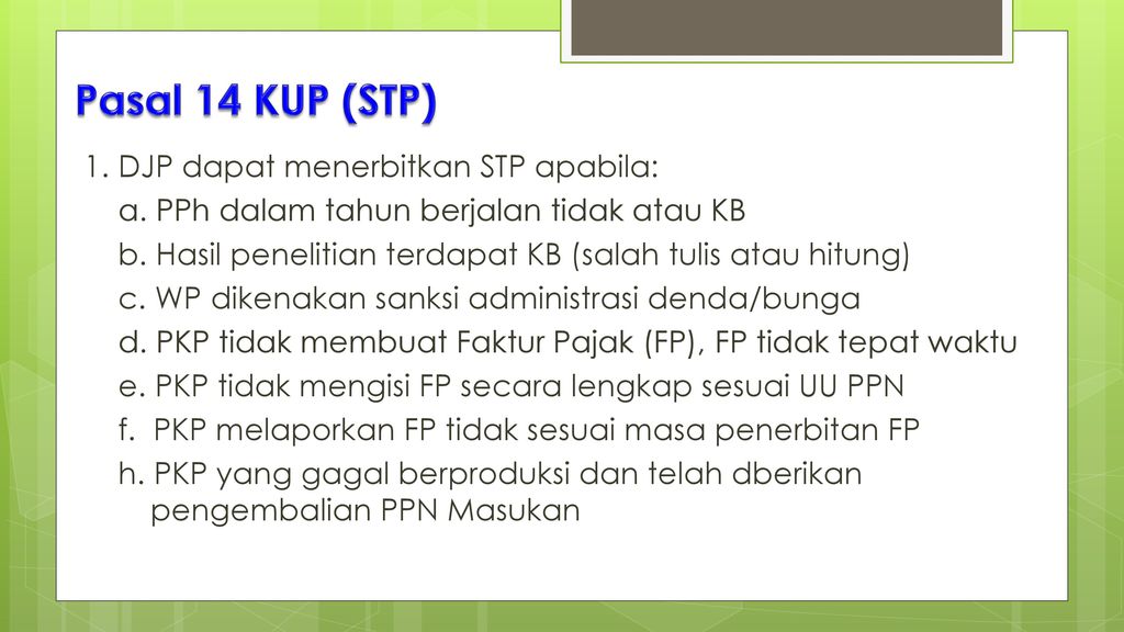 Pasal 14 KUP (STP)
