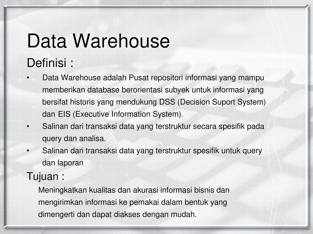 Definiis Data Warehouse pdf