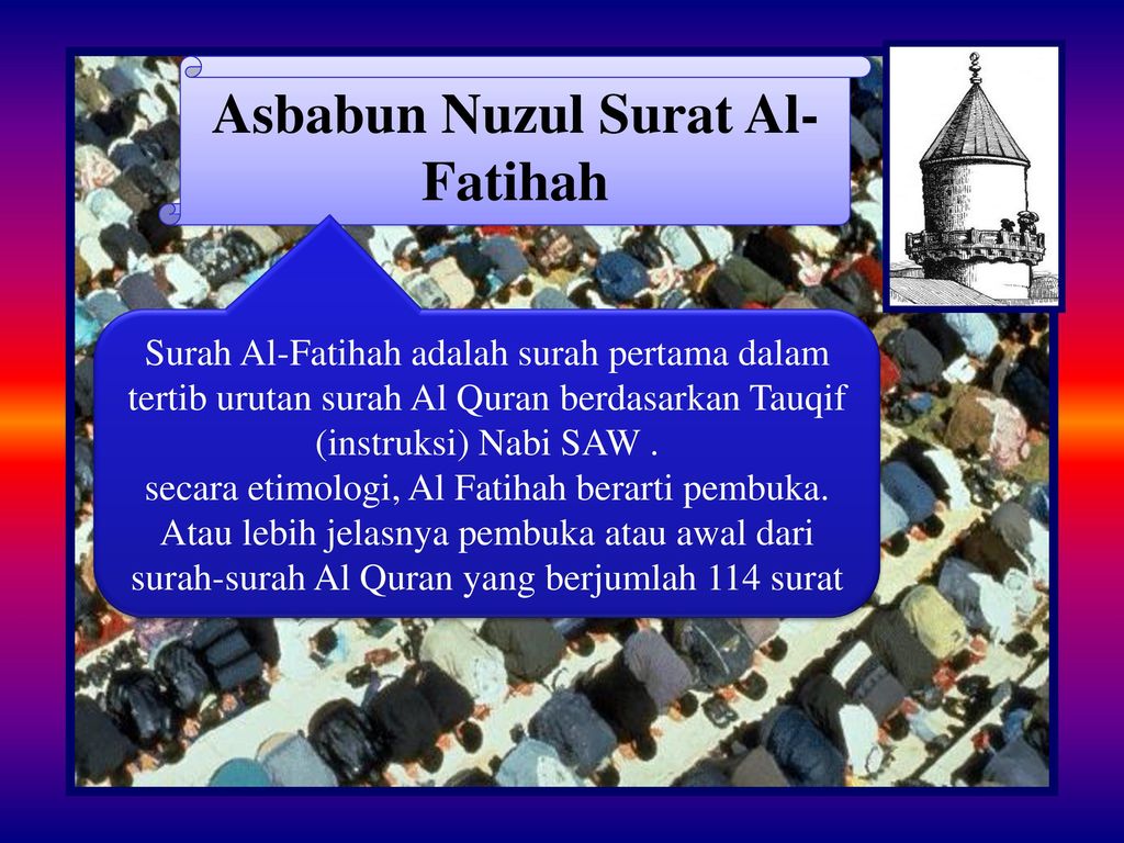 Asbabun Nuzul Surat Al-Fatihah