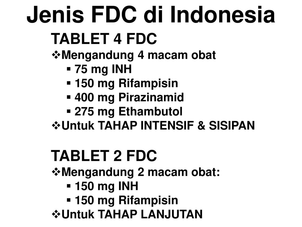 Jenis FDC di Indonesia TABLET 4 FDC TABLET 2 FDC