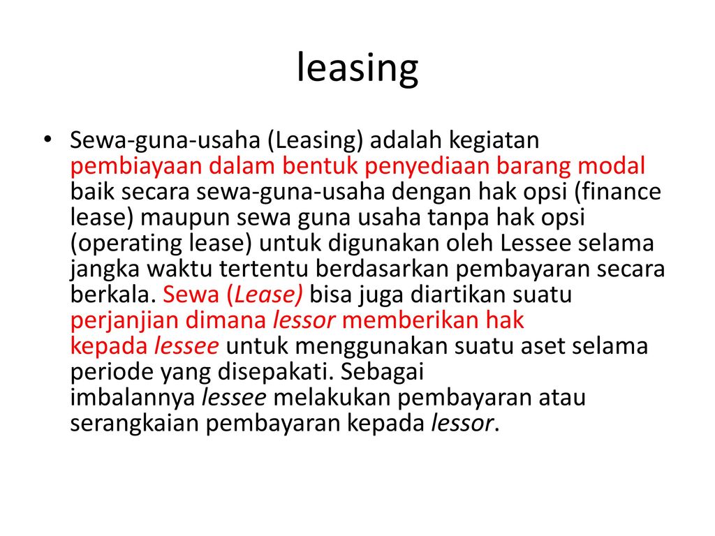 leasing