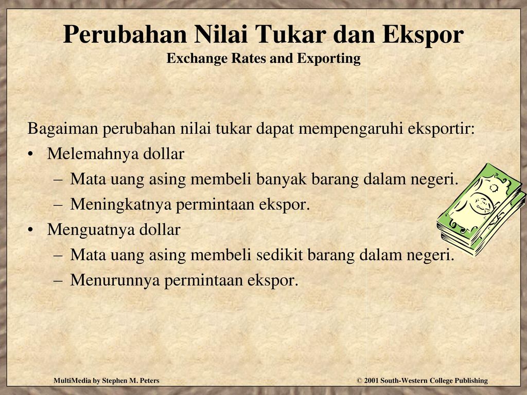 Perubahan Nilai Tukar dan Ekspor Exchange Rates and Exporting