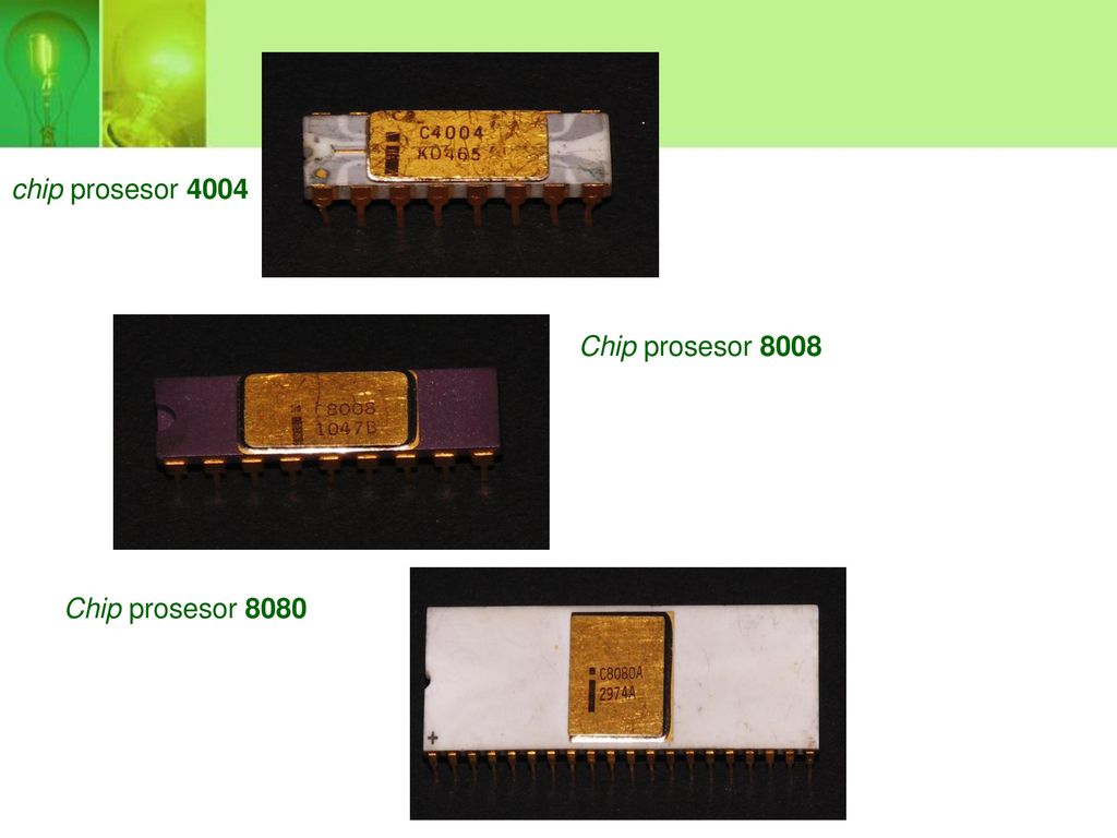 chip prosesor 4004 Chip prosesor 8008 Chip prosesor 8080