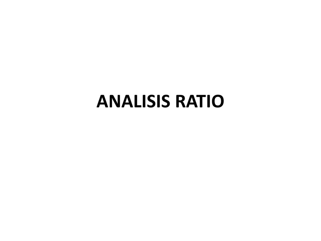 ANALISIS RATIO