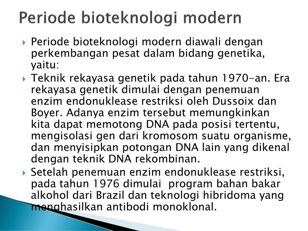 Periode bioteknologi modern
