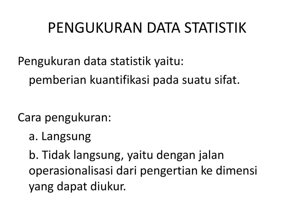 PENGUKURAN DATA STATISTIK